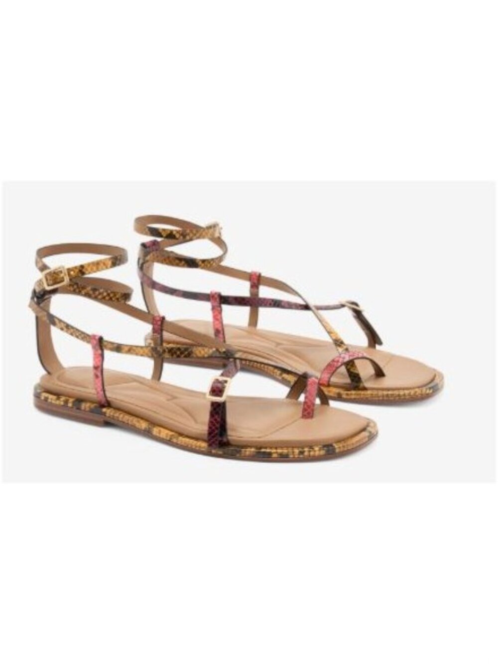 Kenneth Cole New York Paros Womens Postal Snake Dress Sandals Size 9 NEW